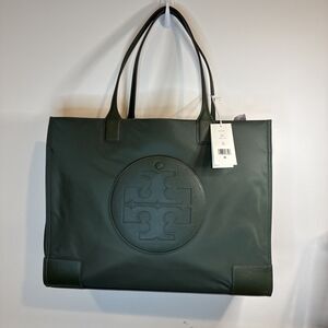 Tory Burch Nylon Ella Logo TOTE ~NWT~ Basil